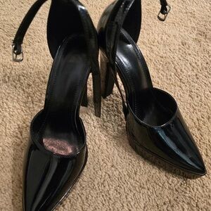 Chic Black Patent Leather Heels